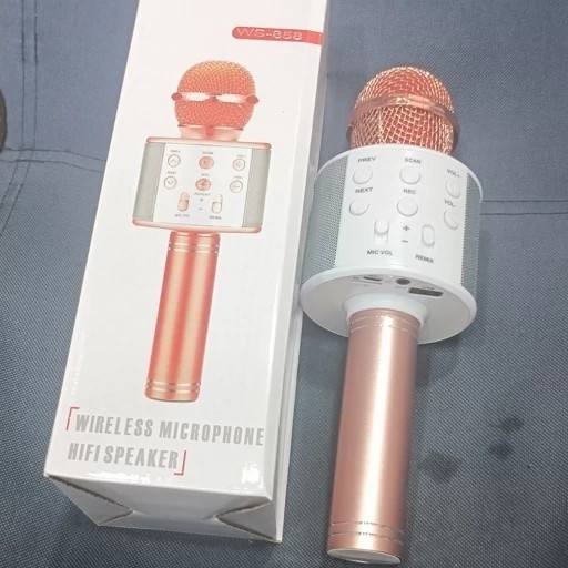 اسپیکر میکروفن بلوتوث دار اصلی GOODFREY WS-858 شارژی در 8 رنگ جذاب میکروفون بلندگو