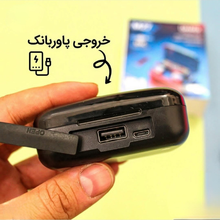 ایرپادM27 پاوربانک دار کیفیت درجه یک بلوتوث نسخه 5/3 صحفه نمایش دار 2026 ارسال فوری