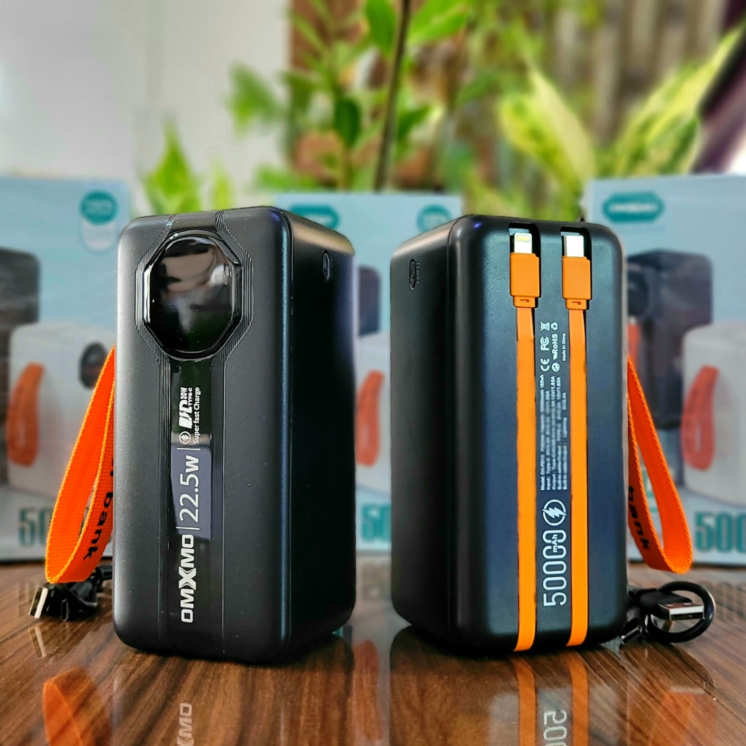 پاوربانک غول 50000mAh هزار اصلی 22/5 فست 6 خروجی 4.5 امپر کمپینگ شرگتی