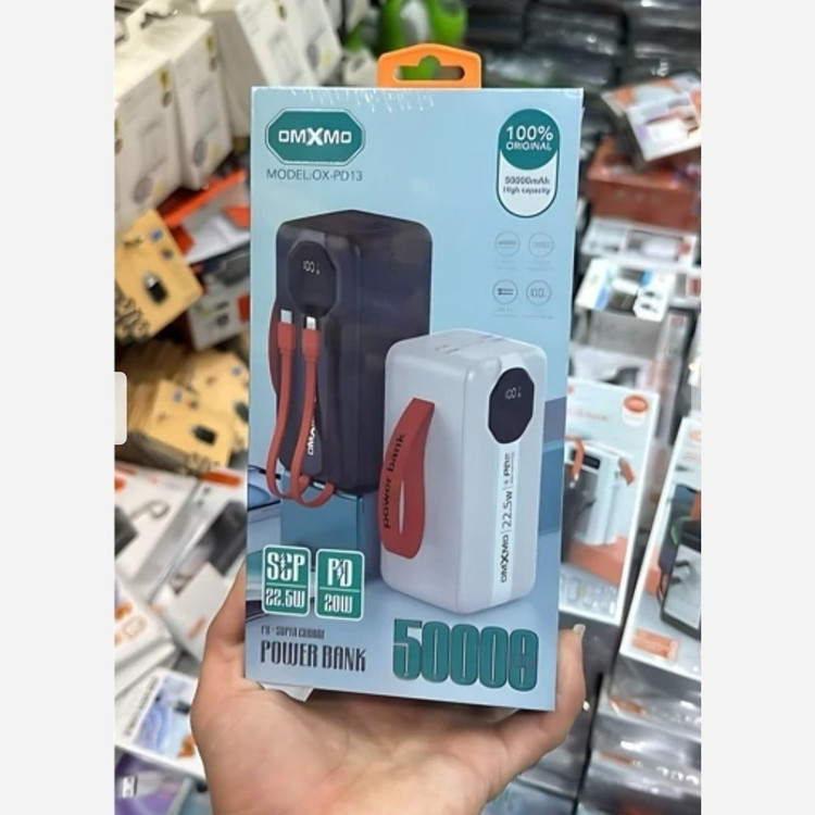 پاوربانک غول 50000mAh هزار اصلی 22/5 فست 6 خروجی 4.5 امپر کمپینگ شرگتی