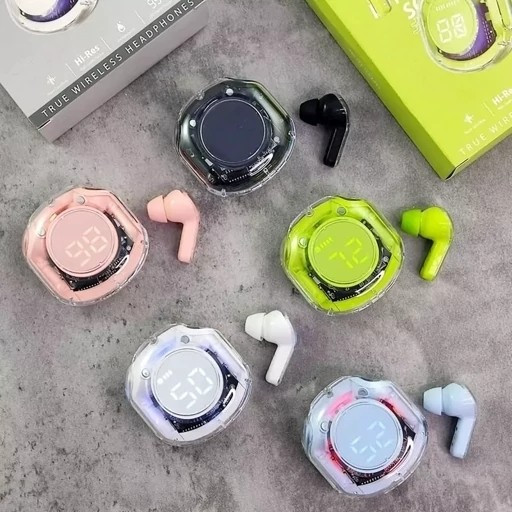 ایرپاد شیشه ای UILTRA PODS PRO نویز کنسلینگ دار ضد اب گیمینگ لمسی نمایشگر شارژ بلوتوث 5/3 ورژن 2026