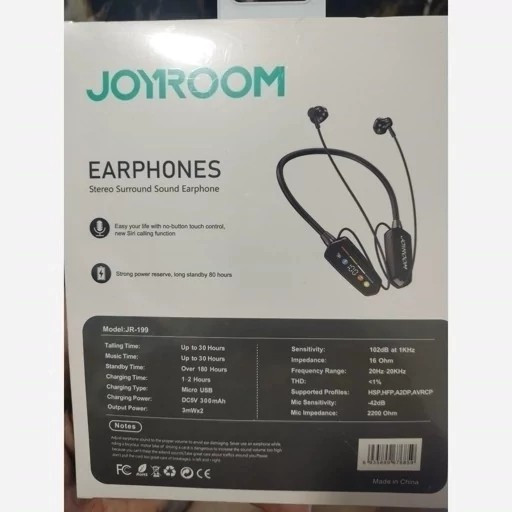 ایرپاد هندزفری بلوتوثی JOYROOM رم خور مانیتور دار نگهداری شارژ یک روزه با کیفیت موزیک و مکالمه عالی به ضمانت سایت