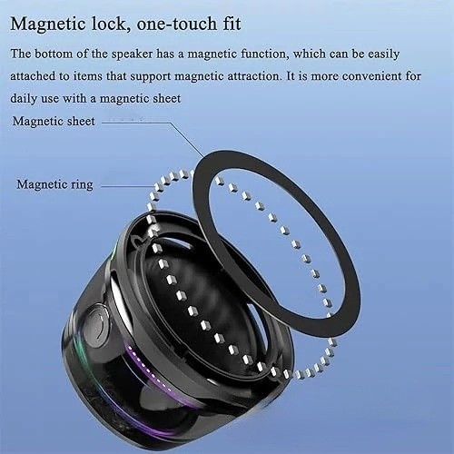 مینی اسپیکر G200 بلوتوثی 5 واتی مگنتی کیفیت عالی Magnetic Cell Phone Stand Bluetooth Speaker