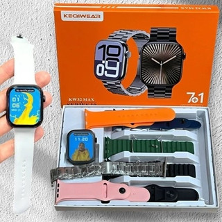 ساعت هوشمند7بند KW 32 MAX بند فلزی امولد سری ده 2026 کیفیت (فروش به قیمت عمده)