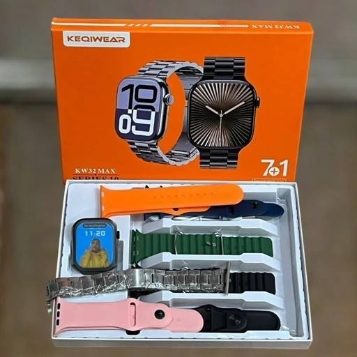 ساعت هوشمند7بند KW 32 MAX بند فلزی امولد سری ده 2026 کیفیت (فروش به قیمت عمده)