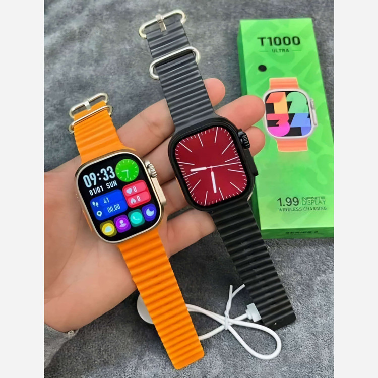 ساعت هوشمند T1000 اصلی 2024 بالاترین کیفیت بازار ++A اورجینال تمام صحفه