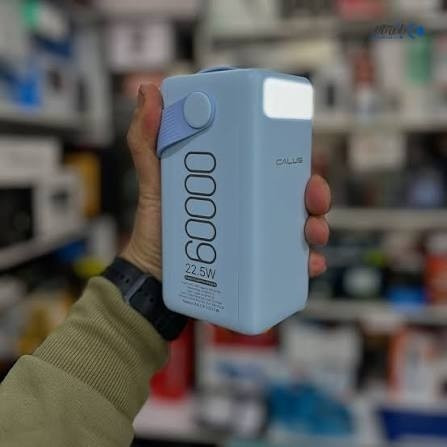 پاوربانک غول KALUS 60000mAh کالوس اصلی 22/5 فست 4 خروجی 4.5 امپر کمپینگ شرگتی چراغ قوه نمایش میزان شارژ