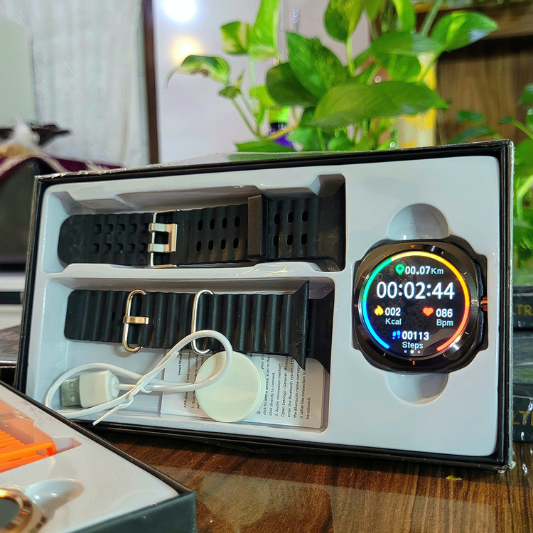 ساعت هوشمند GT88 ULTRA MAX گرد دو بند سوپر امولد بالاترین کیفیت بازار فروش تک به قیمت عمده درجه یک