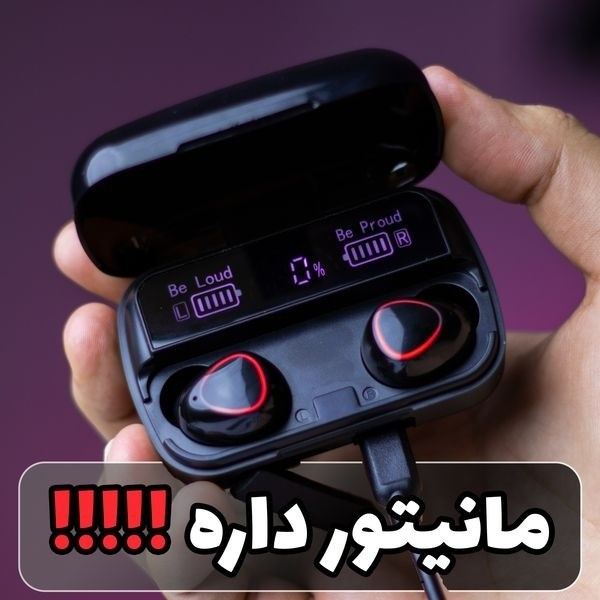 ایرپاد M10 اورجینال شارژ بالا لمسی ورژن 5/3 میکروفن عالی گیمینگ ضدآب پاوربانک دار کیفیت درجه یک صحفه نمایش دار