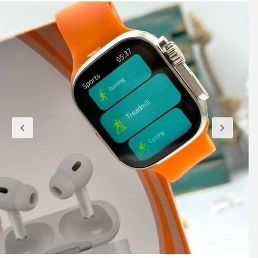 ساعت هوشمند KW52 ULTRA 3 هفت بند همراه با ایرپاد بند فلزی ورژن 2026 تمام صحفه اورجینال (کامل ترین پک ساعت