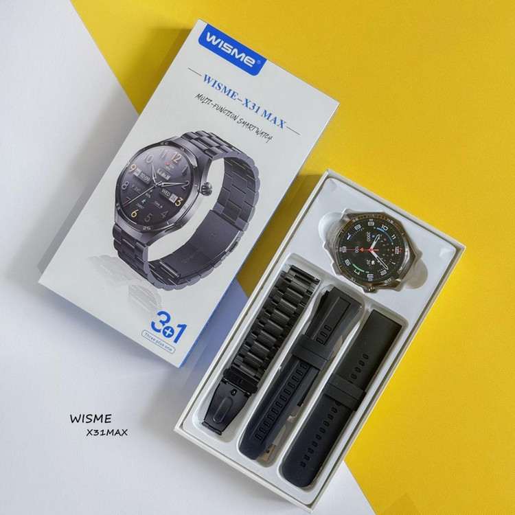 ساعت هوشمند WISME-X31 (3عدد بند با بند استیل )سری 10 سوپر امولد (فروش تک به قیمت عمده)