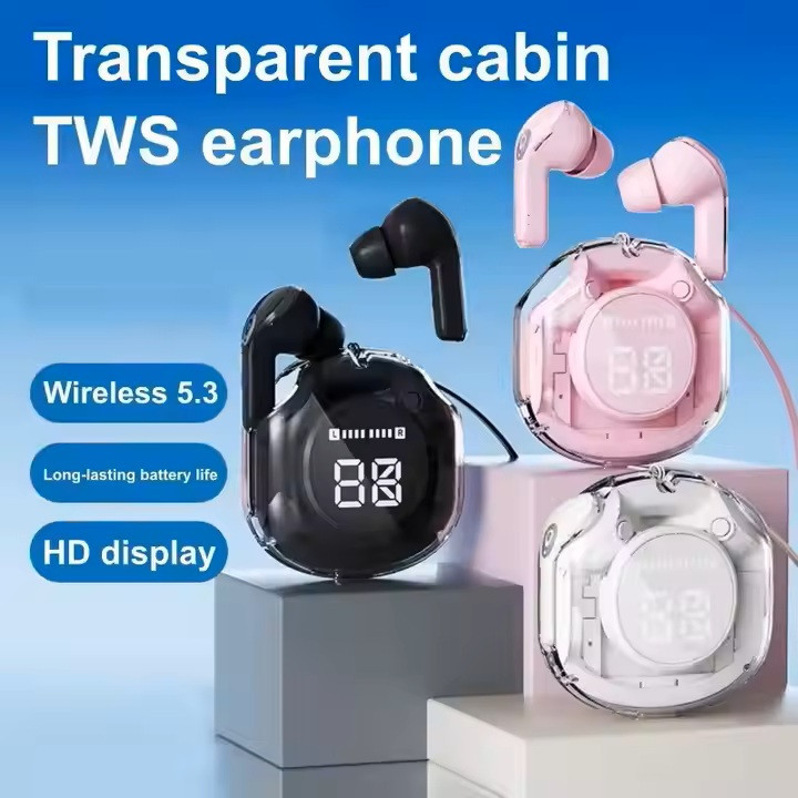 هدفون بلوتوثی مدل UltraPods Pro بدون قابلیت نویز کنسلینگ، درگاه شارژ USB Type-C، دارای میکروفون داخلی، دارای نشانگر LED، مقاوم در برابر آب
