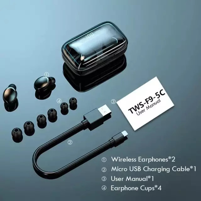 هدفون بلوتوثی مدل TWS_F9_V5.1