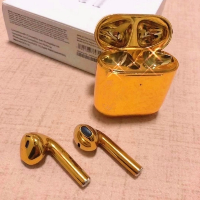 هدفون بلوتوثی مدل AirPods 2 New Gold