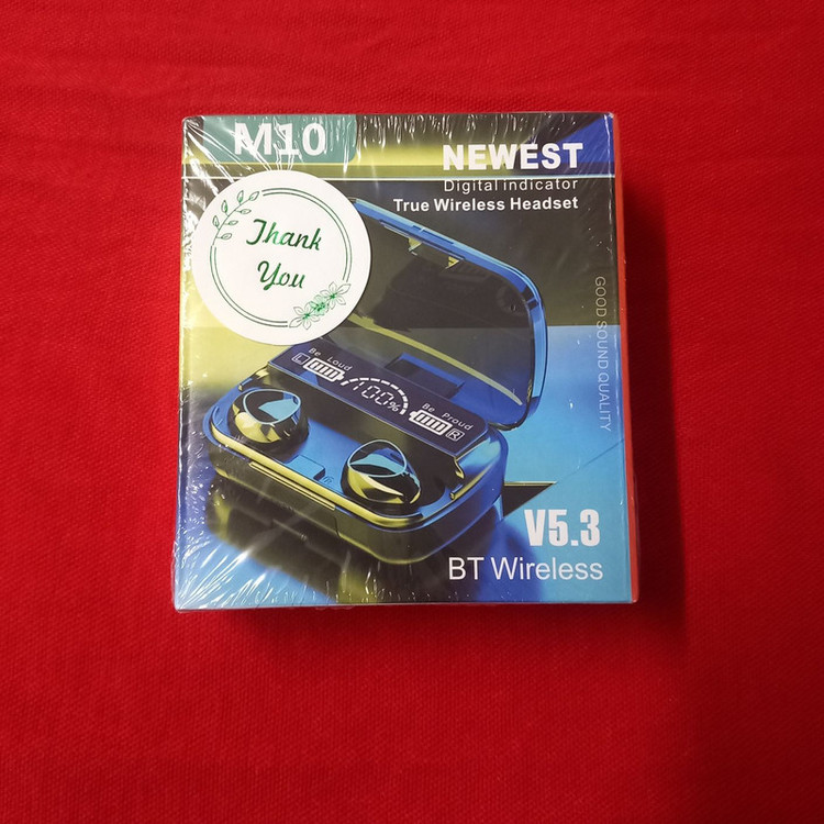 هدست بلوتوثی مدل M10 BT wireless V5 ایرپاد هدست هندزفری پاوربانک هولدر شارژر ساعت هوشمند