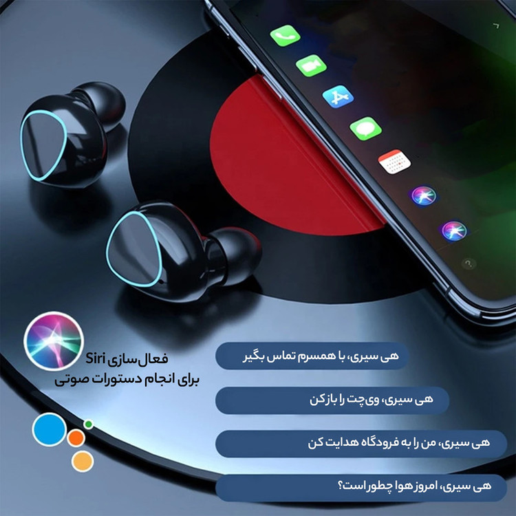 هدست بلوتوثی مدل M10 BT wireless V5 ایرپاد هدست هندزفری پاوربانک هولدر شارژر ساعت هوشمند