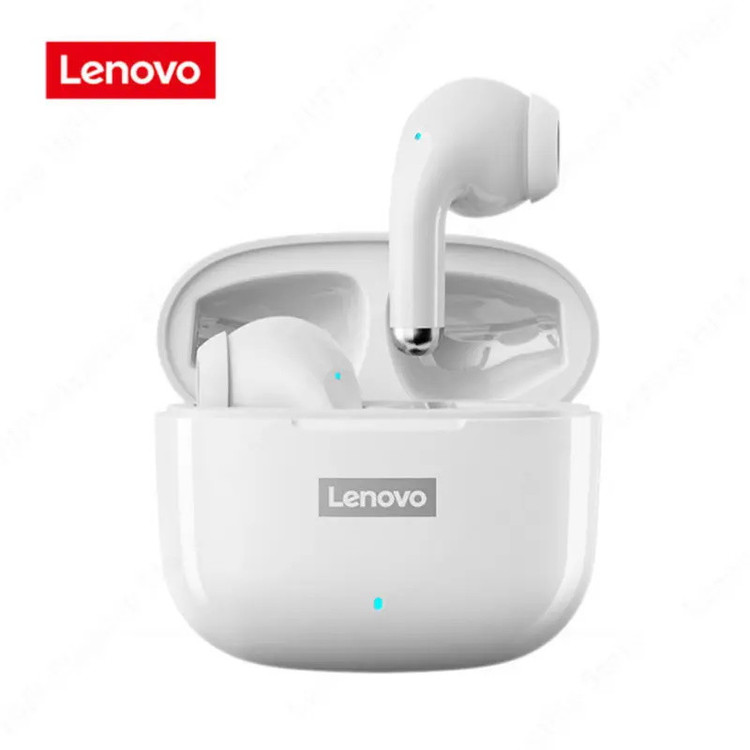 هدفون بلوتوثی لنوو مدل SGN EARPHONE PRO BUDS LP40 ایرپاد هدست هندزفری پاوربانک هولدر شارژر ساعت هوشمند