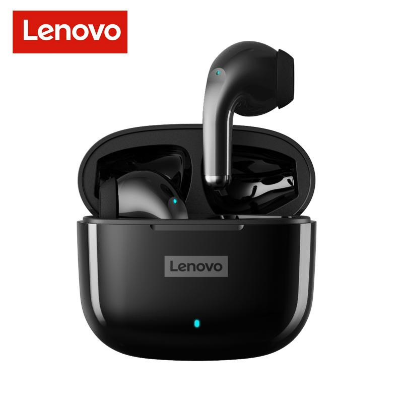 هدفون بلوتوثی لنوو مدل SGN EARPHONE PRO BUDS LP40 ایرپاد هدست هندزفری پاوربانک هولدر شارژر ساعت هوشمند