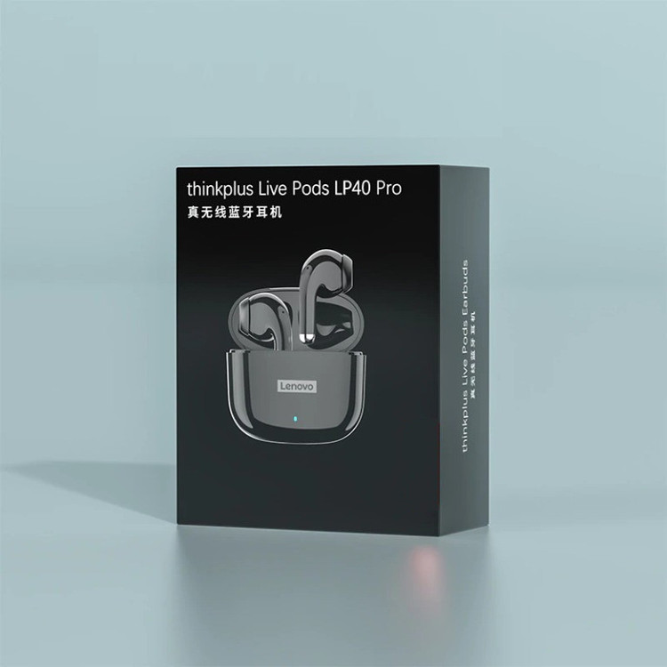 هدفون بلوتوثی لنوو مدل SGN EARPHONE PRO BUDS LP40 ایرپاد هدست هندزفری پاوربانک هولدر شارژر ساعت هوشمند