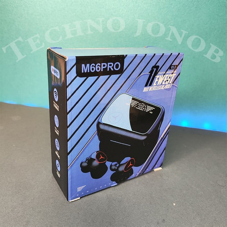 ایرپاد M66 PRO هندزفری هدفون هدست پاوربانک شارژر هولدر اسپیکر هدفون بلوتوثی مدل M66 PRo
