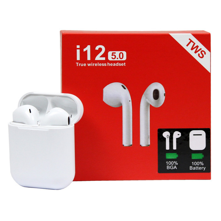 ایرپادi12 هدست بلوتوثی تی دبلیو اس مدل I12 - RB