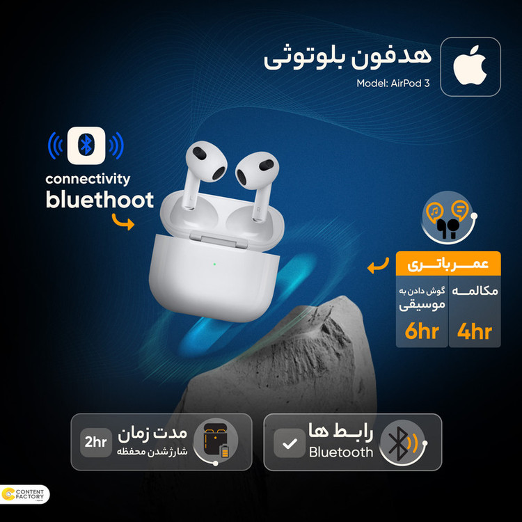 ایرپاد۳ ANC هدفون بلوتوثی مدل AirPod 3