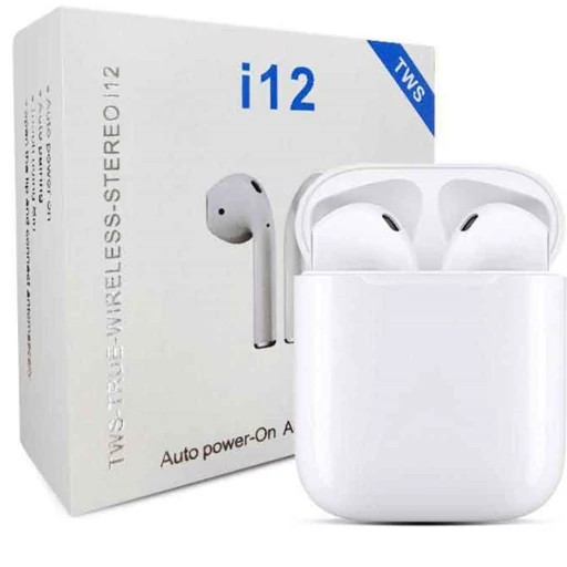 ایرپاد i12 هندزفری هدفون هدست پاوربانک شارژر هولدر اسپیکر هندزفری بی سیم مدل airpod I12