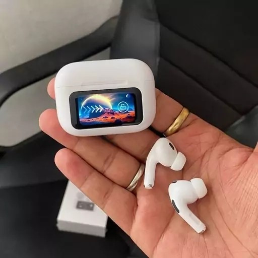 ایرپاد A9PRO تاچ اسکرین هندزفری هدفون هدست پاوربانک شارژر هولدر اسپیکر هدفون بلوتوثی مدل air pods Pro2